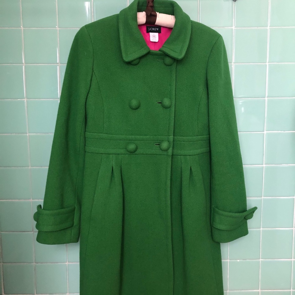 J. Crew Green Wool Coat